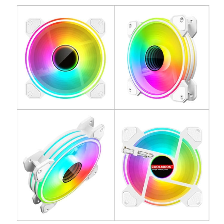 COOLMOON 12cm Infinity Lens Computer Cooling Fan PWM ARGB Chassis Cooling Fan