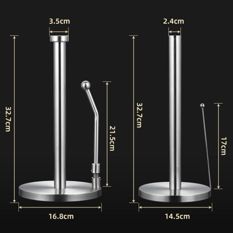 Stainless Steel Roll Paper Cling Film Vertical Stand, Shape: Simple