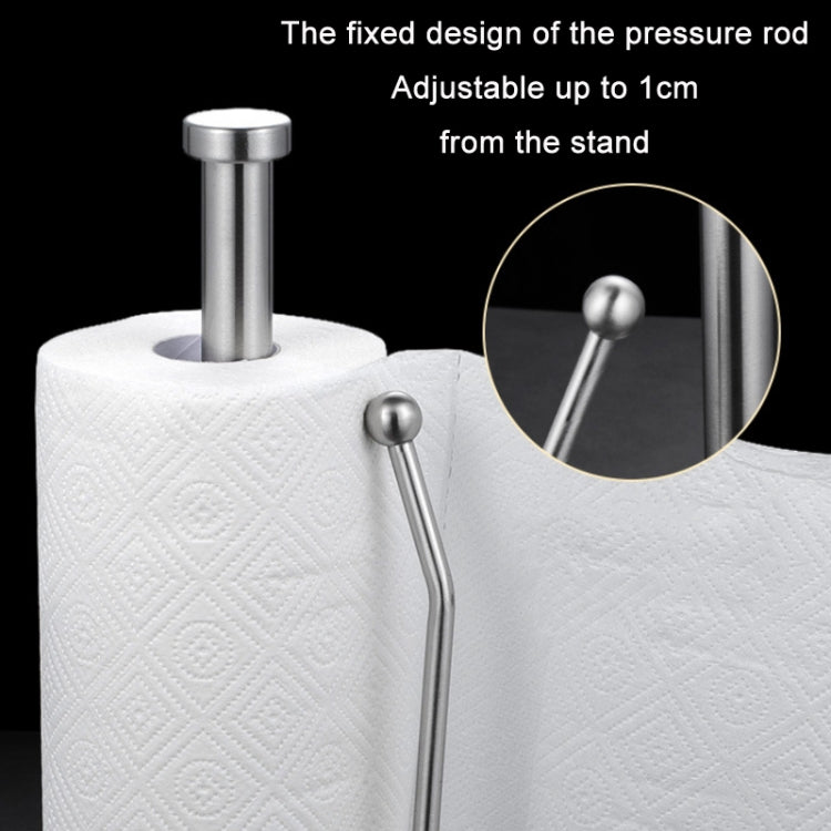 Stainless Steel Roll Paper Cling Film Vertical Stand, Shape: Simple