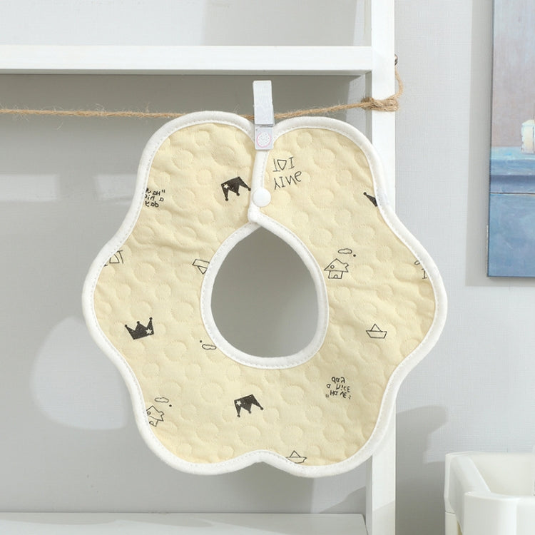 2 PCS Thin Cotton Gauze Waterproof Soft 360 Degree Rotating Baby Bib