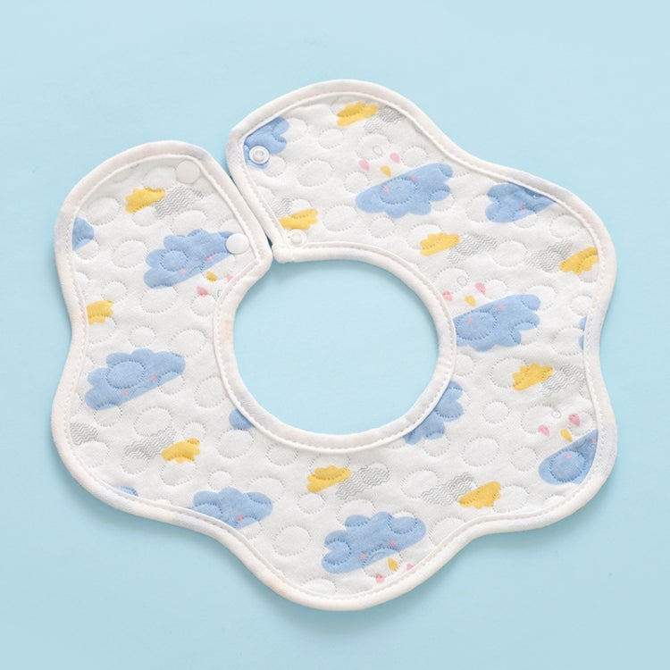 2 PCS Thin Cotton Gauze Waterproof Soft 360 Degree Rotating Baby Bib