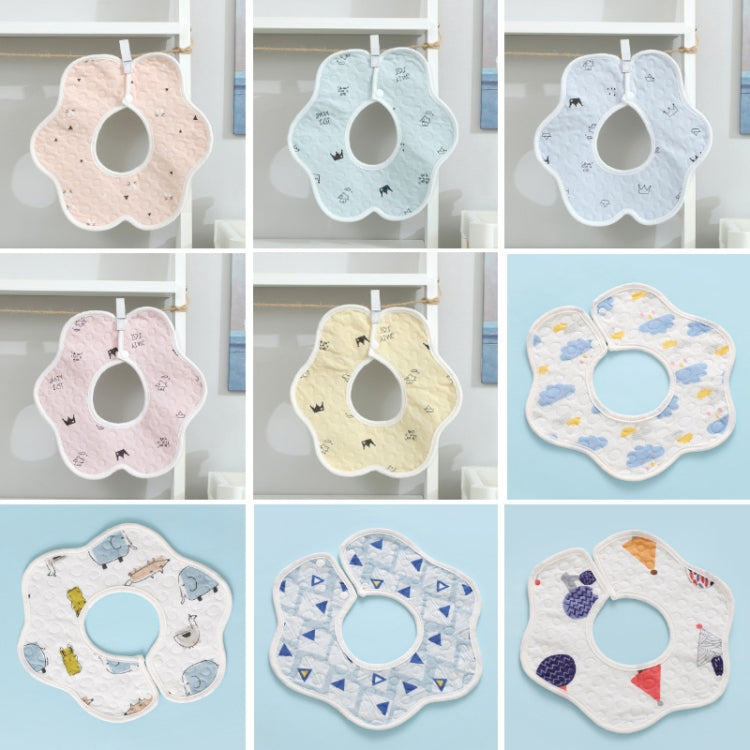 2 PCS Thin Cotton Gauze Waterproof Soft 360 Degree Rotating Baby Bib