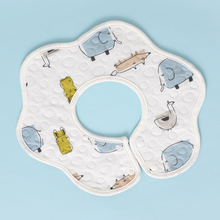2 PCS Thin Cotton Gauze Waterproof Soft 360 Degree Rotating Baby Bib