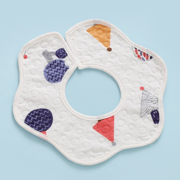 2 PCS Thin Cotton Gauze Waterproof Soft 360 Degree Rotating Baby Bib