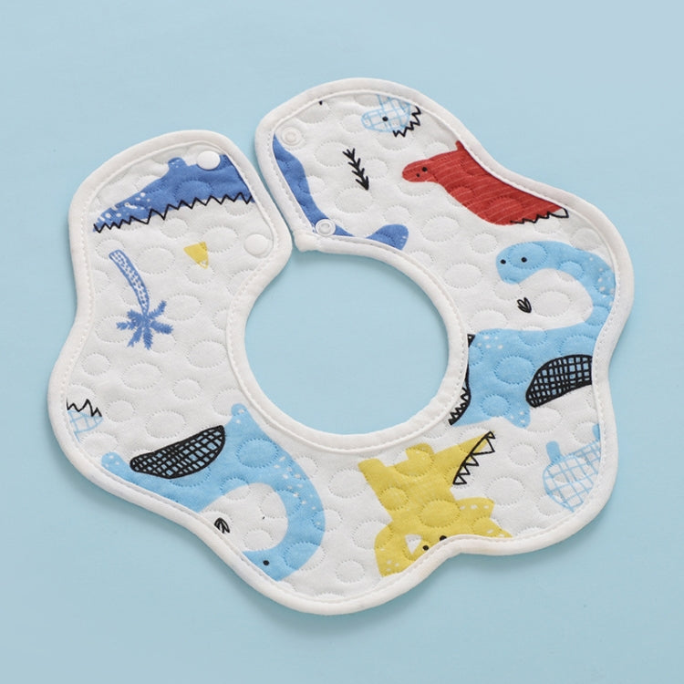 2 PCS Thin Cotton Gauze Waterproof Soft 360 Degree Rotating Baby Bib