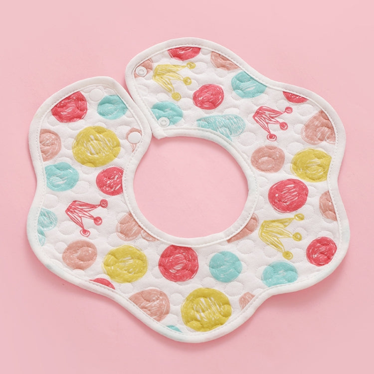 2 PCS Thin Cotton Gauze Waterproof Soft 360 Degree Rotating Baby Bib