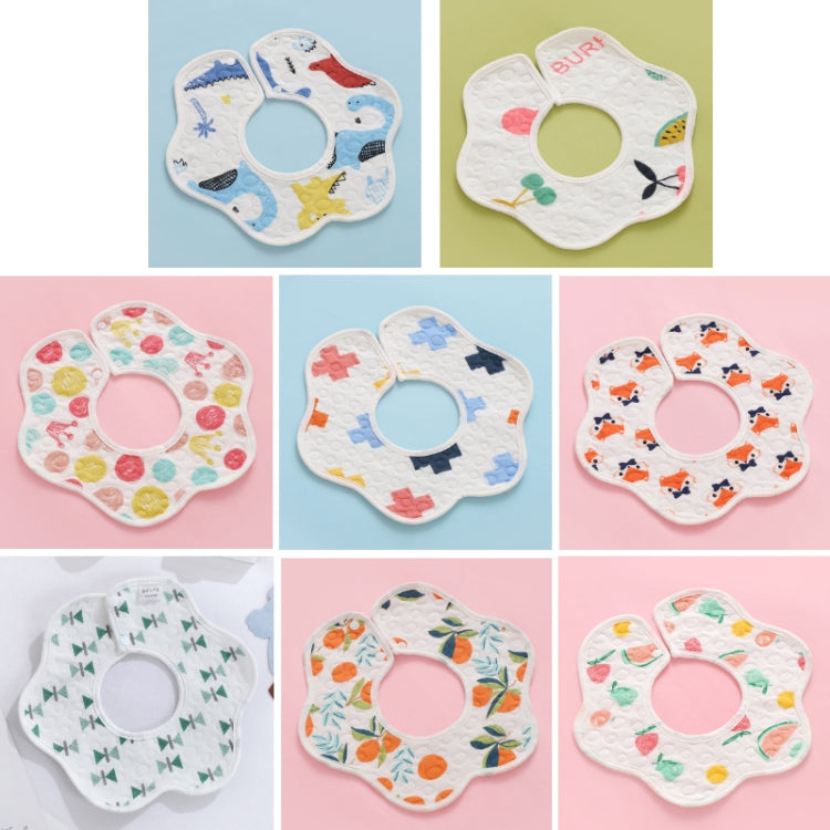 2 PCS Thin Cotton Gauze Waterproof Soft 360 Degree Rotating Baby Bib