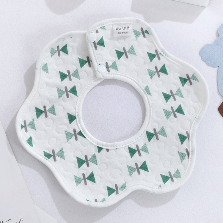 2 PCS Thin Cotton Gauze Waterproof Soft 360 Degree Rotating Baby Bib