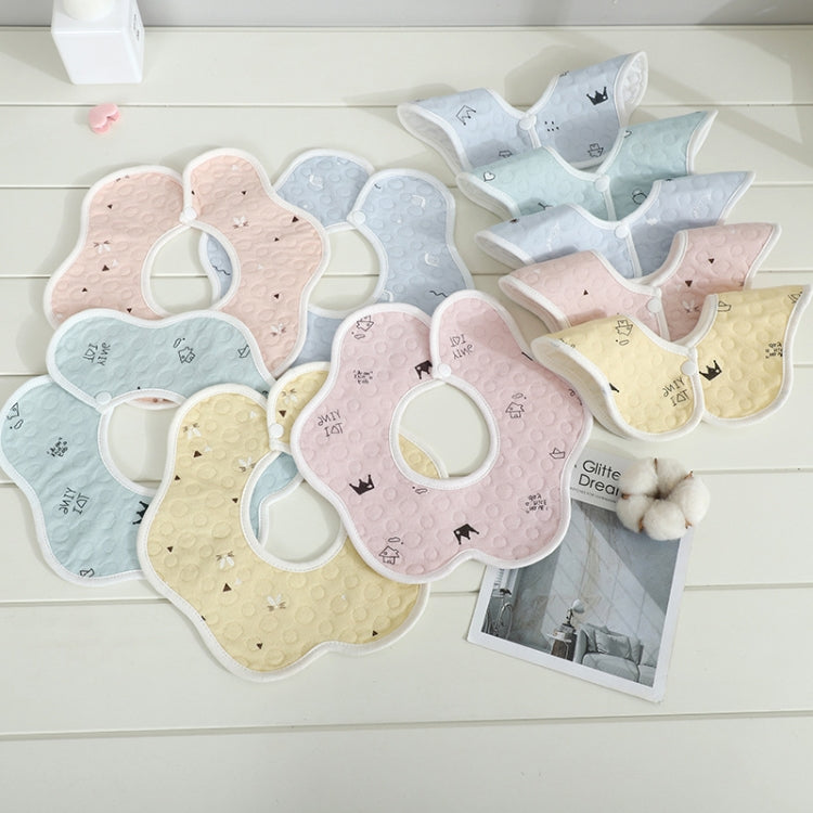 2 PCS Thin Cotton Gauze Waterproof Soft 360 Degree Rotating Baby Bib