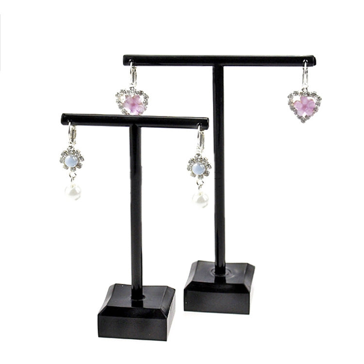 2 PCS Plastic T-shaped Jewelry Holder Earring Storage Display Stand