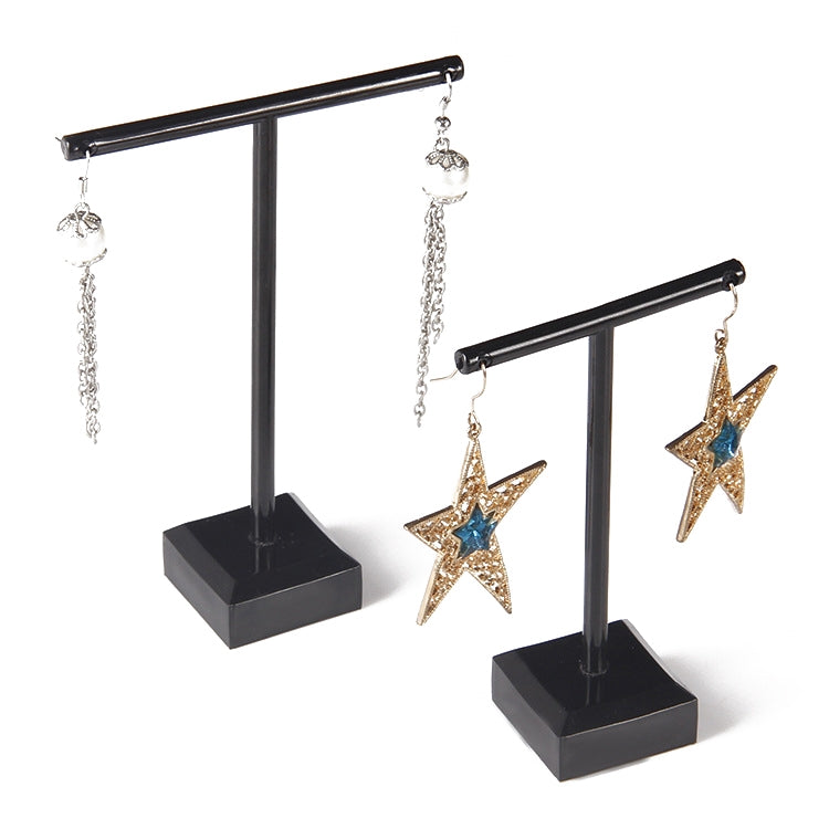 2 PCS Plastic T-shaped Jewelry Holder Earring Storage Display Stand