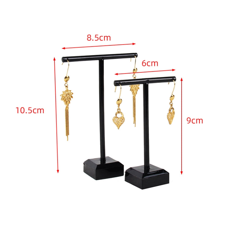 2 PCS Plastic T-shaped Jewelry Holder Earring Storage Display Stand