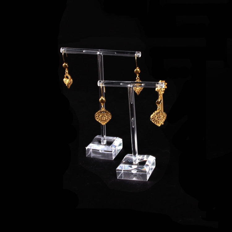 2 PCS Plastic T-shaped Jewelry Holder Earring Storage Display Stand