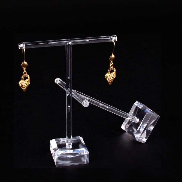2 PCS Plastic T-shaped Jewelry Holder Earring Storage Display Stand