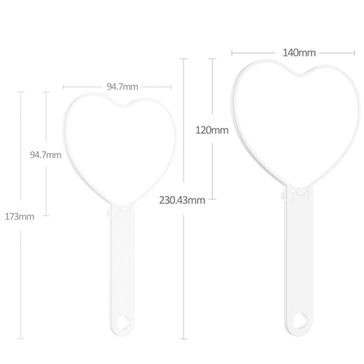 Handheld Small Mirror Portable Folding Mini Pocket Makeup Mirror, Color: 3.5 -inch Heart -shaped