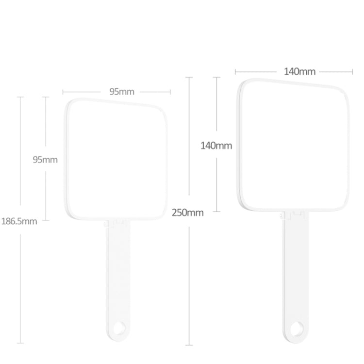 Handheld Small Mirror Portable Folding Mini Pocket Makeup Mirror, Color: 3.5 -inch Square