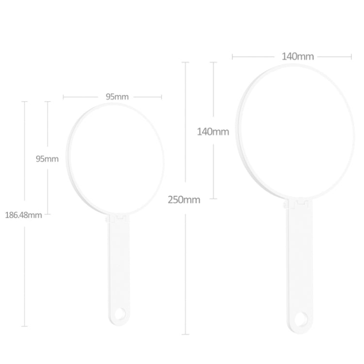 Handheld Small Mirror Portable Folding Mini Pocket Makeup Mirror, Color: 5.5 -inch Round