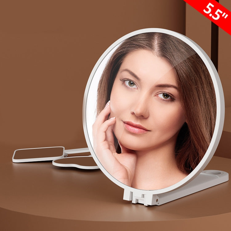 Handheld Small Mirror Portable Folding Mini Pocket Makeup Mirror, Color: 5.5 -inch Round