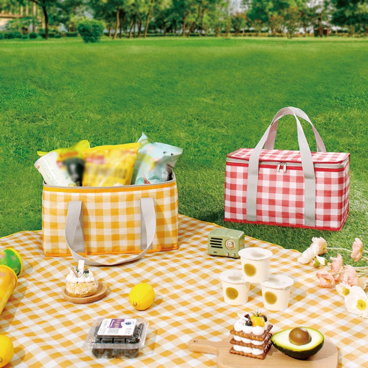 JY2209 Camping Moistureproof Portable Picnic Basket Set, Spec: Red White+150x100cm