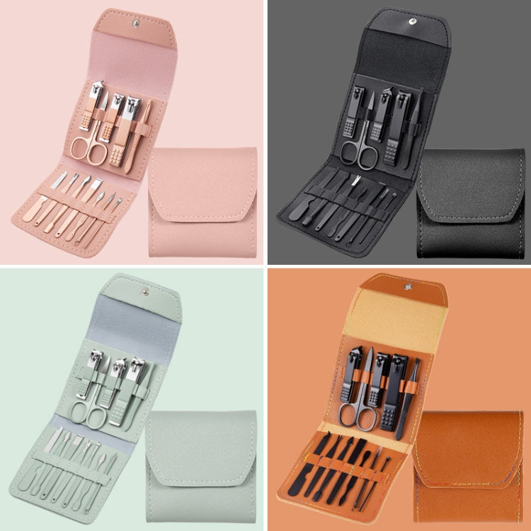 Nail Art Tool Set Nail Clippers Dead Skin Scissors Manicure Tool, Specification: 12 In 1 Green+Silver Accessories