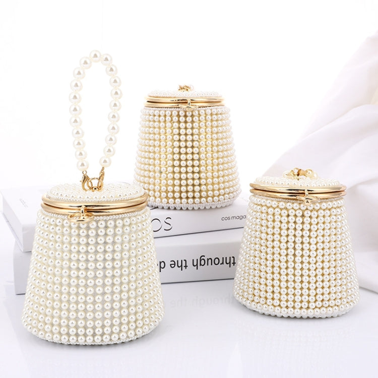 Pearl Evening Bag Mini Tote Pearl Bucket Bag, Color: Ordinary