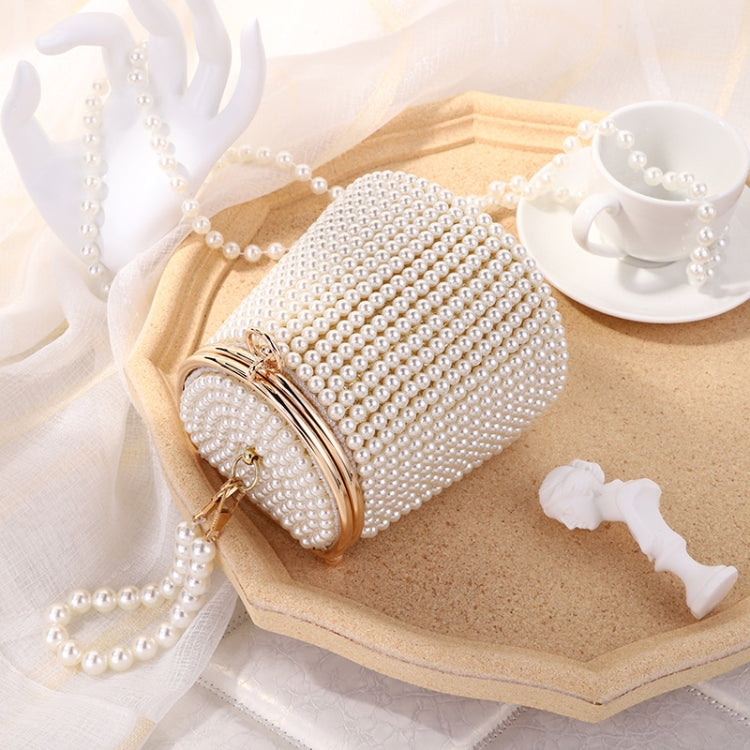 Pearl Evening Bag Mini Tote Pearl Bucket Bag, Color: Ordinary