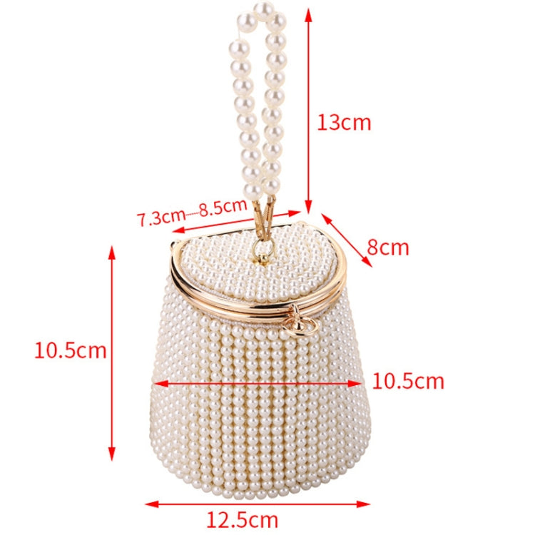 Pearl Evening Bag Mini Tote Pearl Bucket Bag, Color: Ordinary