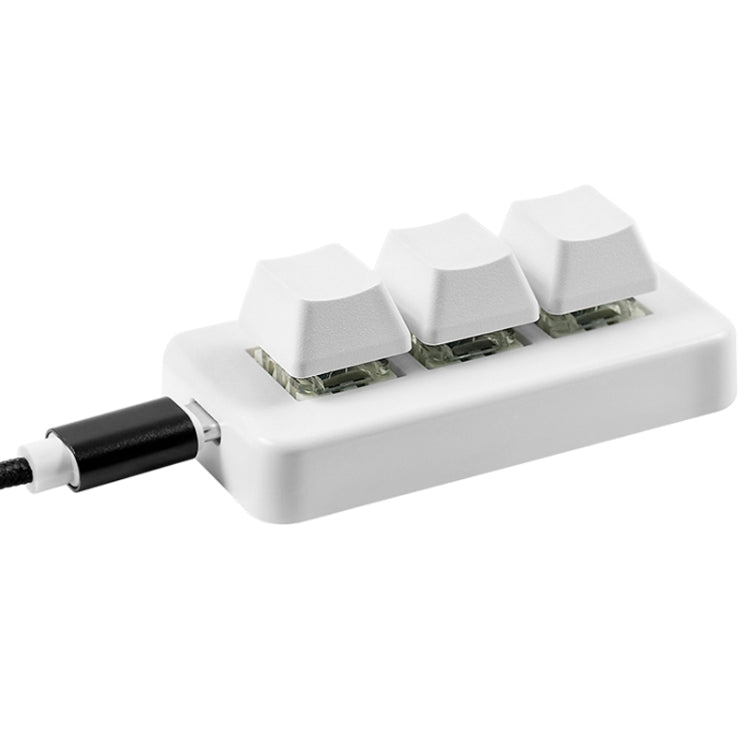 MK321 3 Keys Custom Keys Game Office PS Clip Macro Programming Keypad, Cable Length: 1.5m