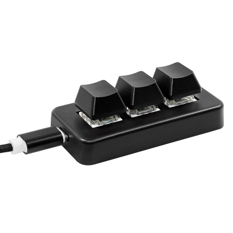 MK321 3 Keys Custom Keys Game Office PS Clip Macro Programming Keypad, Cable Length: 1.5m