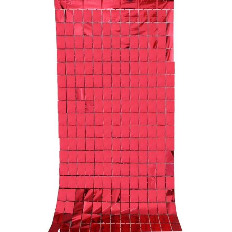 2 PCS 1x2M Square Rain Silk Door Curtain Birthday Party Background Wall Decoration