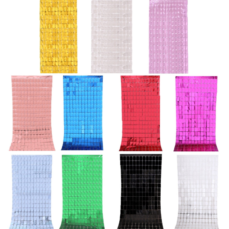 2 PCS 1x2M Square Rain Silk Door Curtain Birthday Party Background Wall Decoration