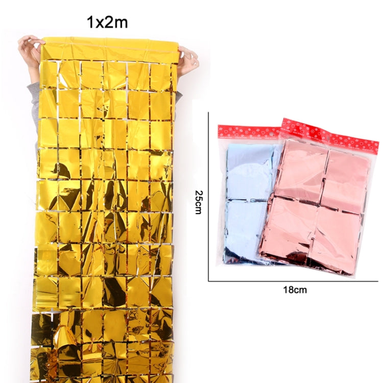 2 PCS 1x2M Square Rain Silk Door Curtain Birthday Party Background Wall Decoration