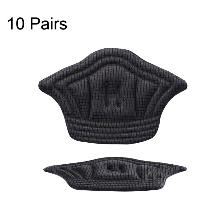 10 Pairs Tailored Sneaker Heel Tab Anti-wear and Anti-drop Tracker, Thickness: 10mm (Black)