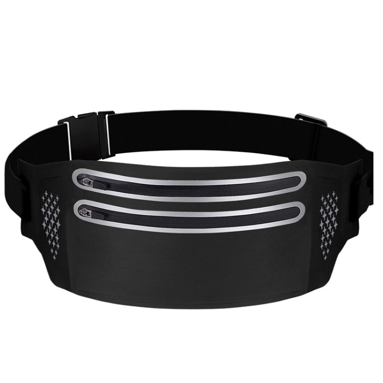 Outdoor Double Zipper Sports Waterproof Lycra Body Slim Waist Bag