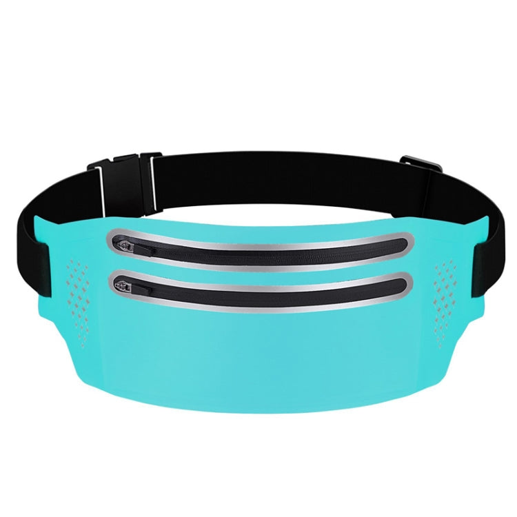 Outdoor Double Zipper Sports Waterproof Lycra Body Slim Waist Bag