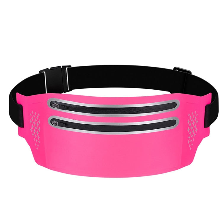 Outdoor Double Zipper Sports Waterproof Lycra Body Slim Waist Bag