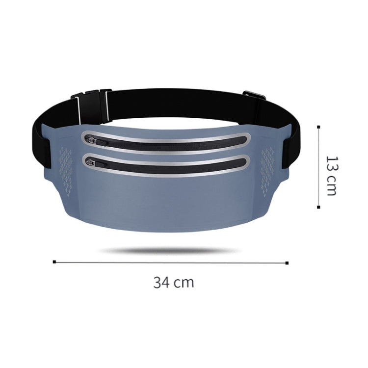 Outdoor Double Zipper Sports Waterproof Lycra Body Slim Waist Bag
