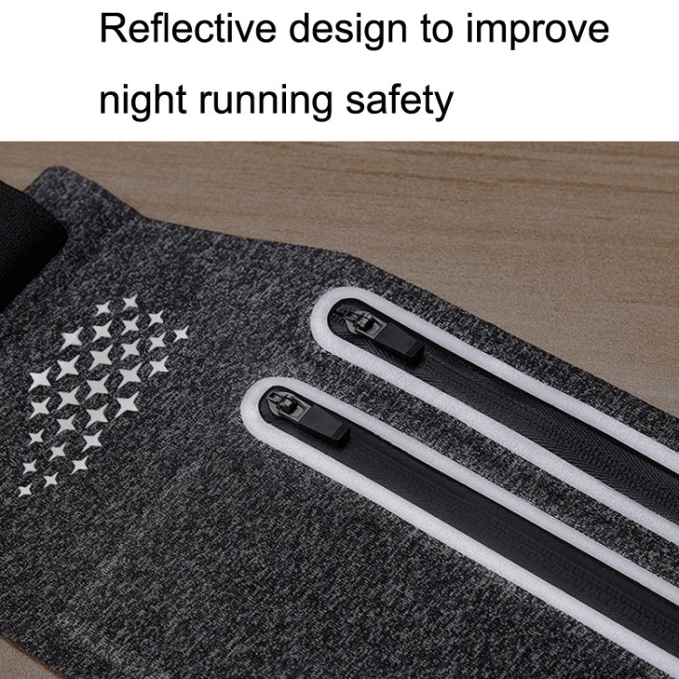 Outdoor Double Zipper Sports Waterproof Lycra Body Slim Waist Bag