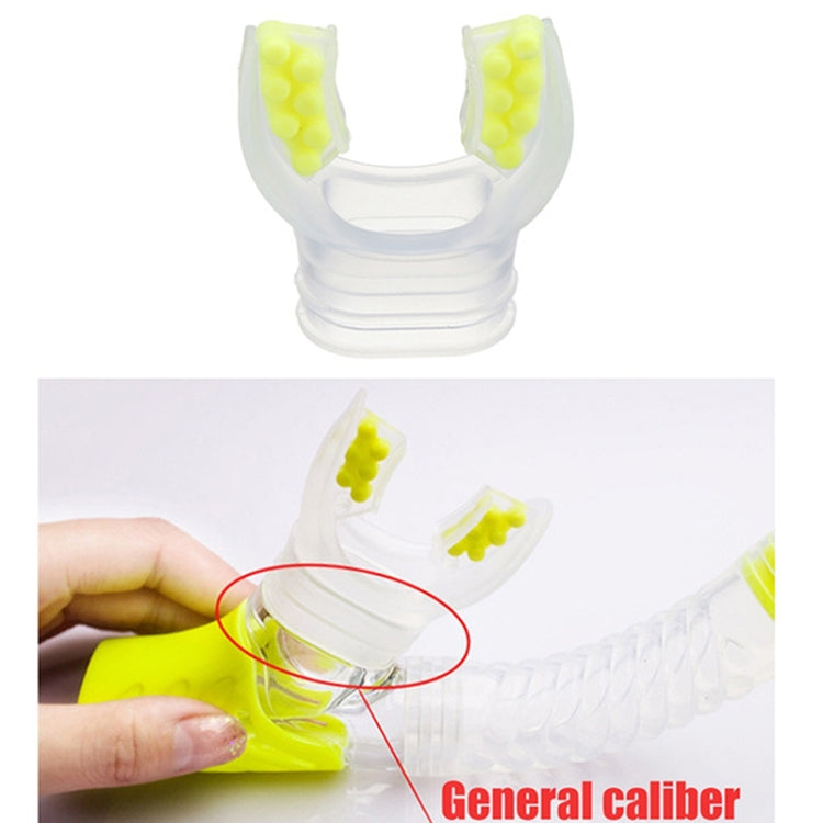 10 PCS Adult Scuba Diving Silicone Replacement Regulator Snorkel Fit Mouth Piece, Size: Free Size
