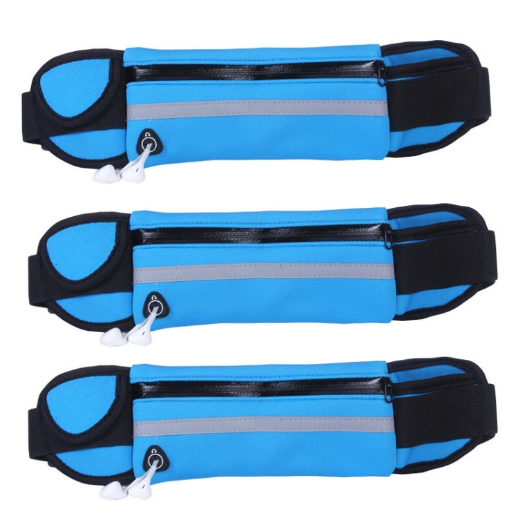 3PCS Outdoor Sports Large Capacity Portable Sweatproof Waist Bag