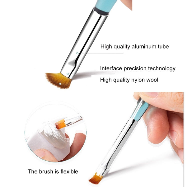 8 In 1 Pull Line Smudged Carved Painted Nail Art Brush Set