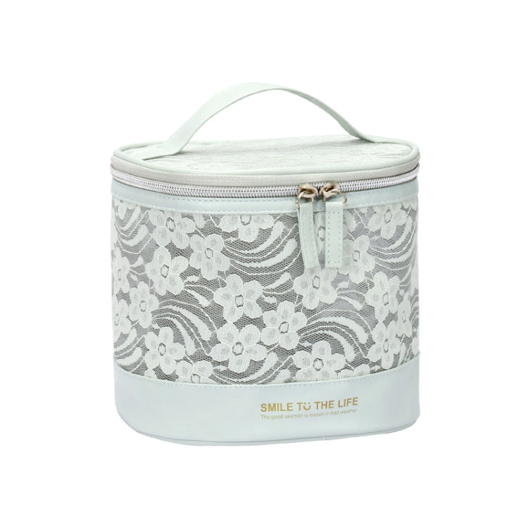 Large Capacity Cosmetic Tools Storage Bag, Spec: Cylindrical (Gray Green)