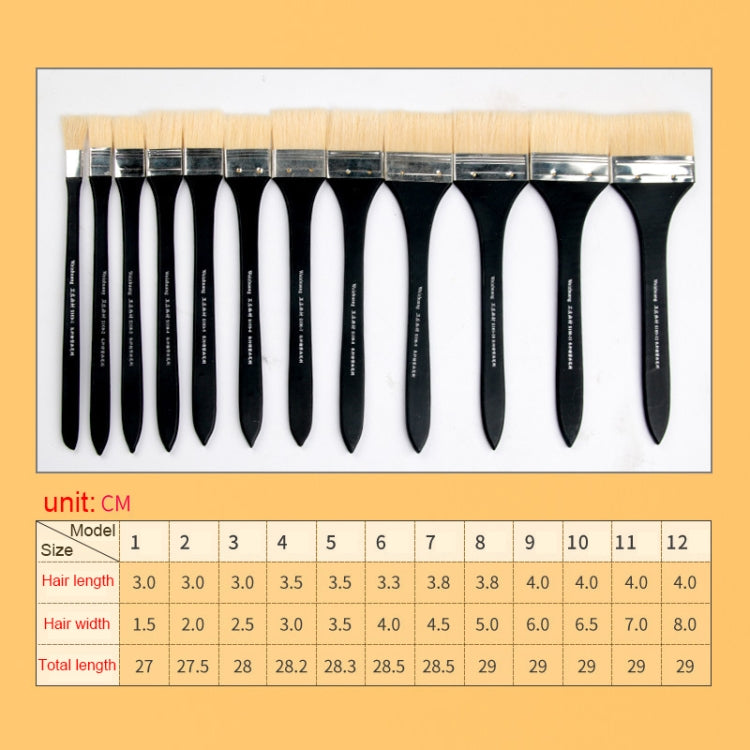 5 PCS Bristle Long Stick Watercolor Brushes, Model: 8
