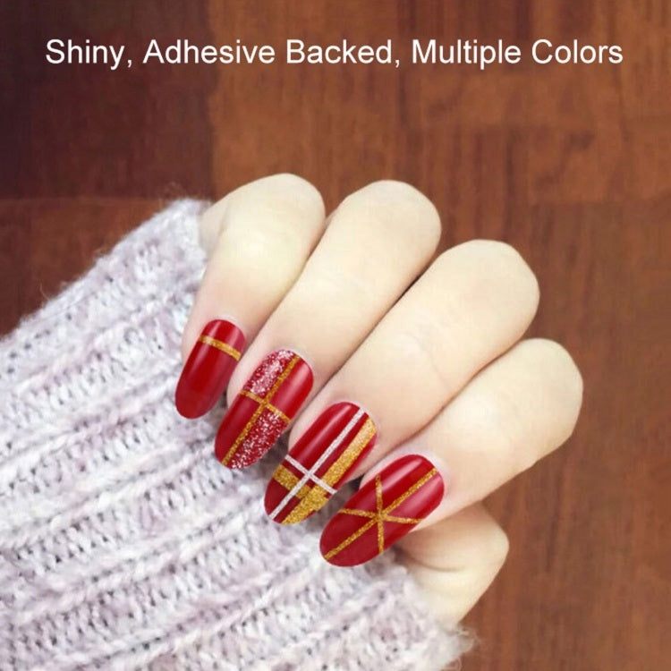 3 PCS Sticky Shiny Nail Art Decorative Coil With Adhesive, Specification: Gold Silver Line 1mm 20 Color