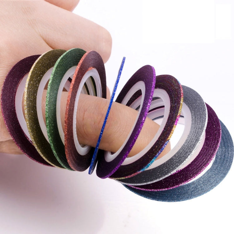 3 PCS Sticky Shiny Nail Art Decorative Coil With Adhesive, Specification: Matte 1mm 10 Color