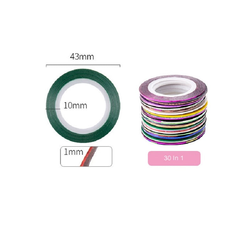 3 PCS Sticky Shiny Nail Art Decorative Coil With Adhesive, Specification: Matte 3mm 10 Color