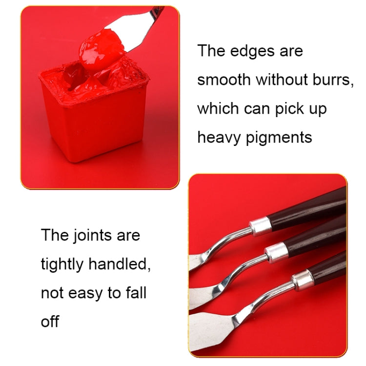 10 PCS Wooden Handle 4 Acrylic Painting Gouache Paint Knife