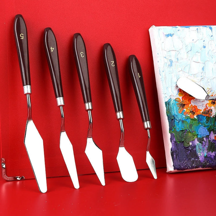 10 PCS Wooden Handle 5 Acrylic Painting Gouache Paint Knife