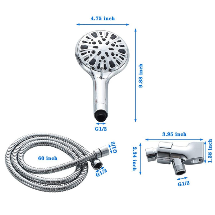 9 Functions Handheld Shower Pressurized Shower With Water Off and Pause, Style: Single Shower