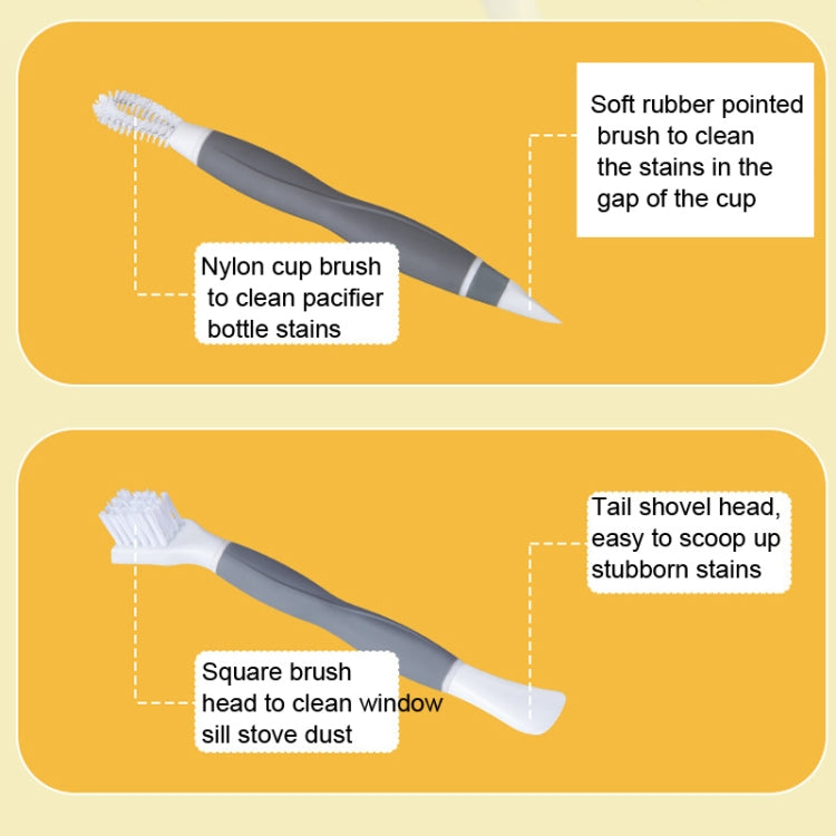 2 PCS Cup Lid Brush Pacifier Brush Multifunctional Gap Brush